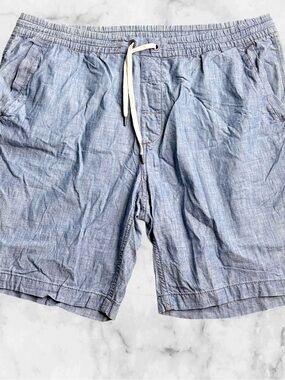 Polo Ralph Lauren Shorts Mens XXL Classic Fit Chambray Blue Cotton Drawstring